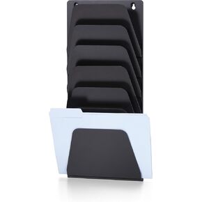 Officemate International Corp. 21505 حامل ملفات الحائط، 7 أقسام، قانوني/خطاب، أسود