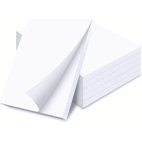 Better Office Products Blank Scratch Note Pads, 3" x 5", Server Notepads, 100 Sheets per Pad, Memo Pads, Gummed Binding for Easy Tear-off (10 Pack)