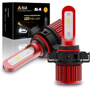 Alla Lighting 5200Lms PSX24W 12276 2504 LED Fog Lights Bulbs or Daytime Running Lights(DRL) Lamps, 6000K Xenon White
