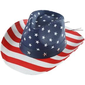 Western Cowboy Cowgirl Outback Straw Hat Printed for Men and Women with Shapeable Wide Brim in Kuwait