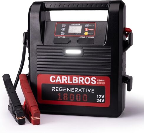 CB40 Heavy Duty Jump Starter, 40S Fast Recharge, 18000A 12/24 Volt Battery Jump Pack for Gas & Diesel Engines Up to 45L, LiFePO4 Commercial Battery Jumper Box for Truck in Saudi Arabia