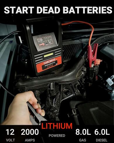 CB40 Heavy Duty Jump Starter, 40S Fast Recharge, 18000A 12/24 Volt Battery Jump Pack for Gas & Diesel Engines Up to 45L, LiFePO4 Commercial Battery Jumper Box for Truck in Saudi Arabia