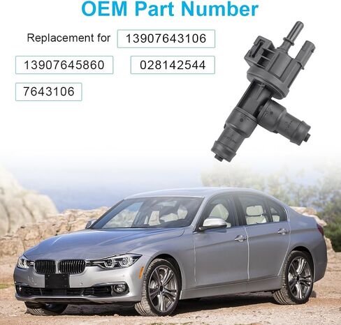 Fuel Tank Breather Valve Compatible with BMW 230i 330e 330i 340i 430i 440i 530e 530i 540i 640i 740e 740i 750e 840i M240i M340i X3 X4 X5 X6s X7 Z4 2016-2020 Replacement for OE part 13907643106 in Saudi Arabia