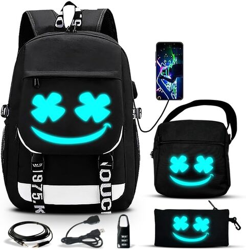 Kids Backpack Boys Anime Backpack Bookbag for Boys School Bag Boys Backpack 8-12 Years Old Middle School Travel Back Pack Teen with USB Charging Port Anti-Theft Lock Shoulder Bag Pensil Case in Saudi Arabia