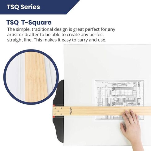 Pacific Arc 42 Inch T Square, Traditional Maple Blade with Acrylic Edge in Saudi Arabia