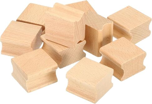 PATIKIL 25x25mm Blank Wood Rubber Stamp Mounts, 20 Pack Wooden Rubber Stamp Handle Hard Wooden Blocks for Stamp Making DIY Crafting Style 2, Brown in Saudi Arabia