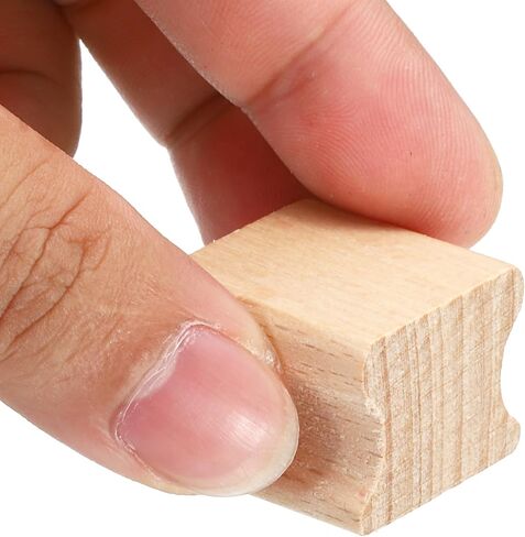 PATIKIL 25x25mm Blank Wood Rubber Stamp Mounts, 20 Pack Wooden Rubber Stamp Handle Hard Wooden Blocks for Stamp Making DIY Crafting Style 2, Brown in Saudi Arabia
