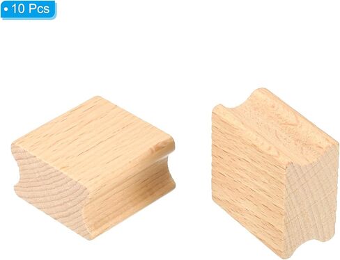 PATIKIL 25x25mm Blank Wood Rubber Stamp Mounts, 20 Pack Wooden Rubber Stamp Handle Hard Wooden Blocks for Stamp Making DIY Crafting Style 2, Brown in Saudi Arabia