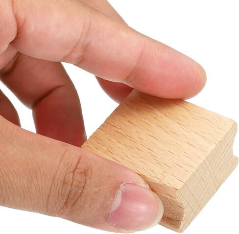 PATIKIL 25x25mm Blank Wood Rubber Stamp Mounts, 20 Pack Wooden Rubber Stamp Handle Hard Wooden Blocks for Stamp Making DIY Crafting Style 2, Brown in Saudi Arabia