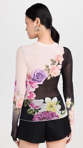 قميص AFRM نسائي من Kaylee برقبة دائرية وأكمام طويلة in Kuwait