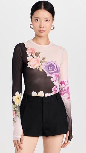 قميص AFRM نسائي من Kaylee برقبة دائرية وأكمام طويلة in Kuwait