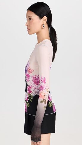 قميص AFRM نسائي من Kaylee برقبة دائرية وأكمام طويلة in Kuwait