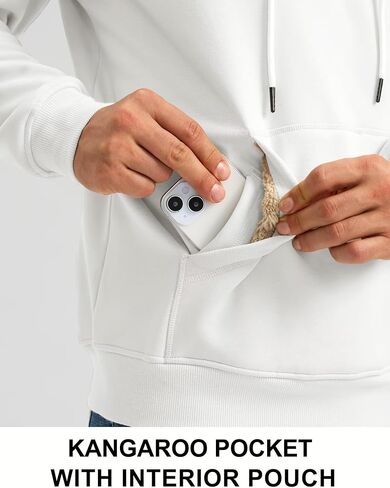 Pudolla الرجال شيربا هوديي البلوز الشتاء سميكة الدافئة الصوف مبطن هوديس بلوزات رياضية مع جيب الحقيبة الكنغر in Kuwait