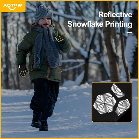 Kid Winter Running Glove Touchscreen - Boy Warm Gloves Cold Weather Touch Screen Gloves Youth Lightweight Riding Gloves Thermal Gloves Windproof Athletic Gloves Black Sports Gloves for Hiking Biking in Saudi Arabia
