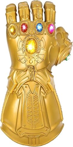 LED Light Up Infinity Gauntlet with Gems Infinity Gloves Stones Halloween Cosplay Costume Prop Christmas Gift in Saudi Arabia