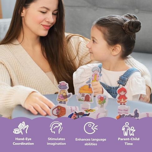 CHEFAN Bible Story Finger Puppet Set for Toddlers, Noah's Ark Felt Bible Toy for Easter Religious Christian Sunday School Activity Supplies, Bible Study Storytelling Theater Role Playing in Kuwait