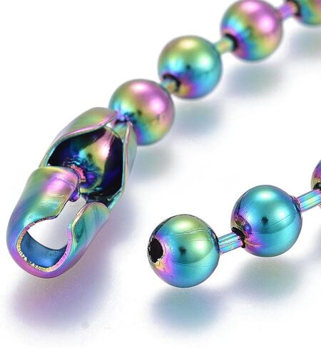 LZD 6-10" Stainless Steel Ball Chain Beads Bracelet Silver Gold Multicolor 2/4/6/8/10mm Bead P274 in Kuwait