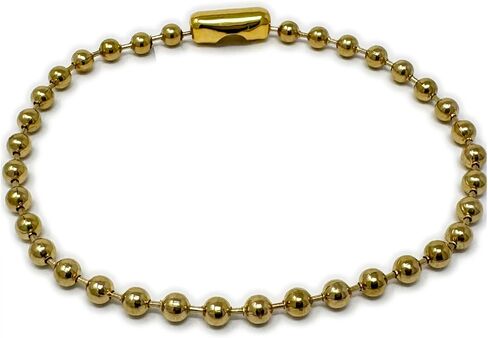 LZD 6-10" Stainless Steel Ball Chain Beads Bracelet Silver Gold Multicolor 2/4/6/8/10mm Bead P274 in Kuwait