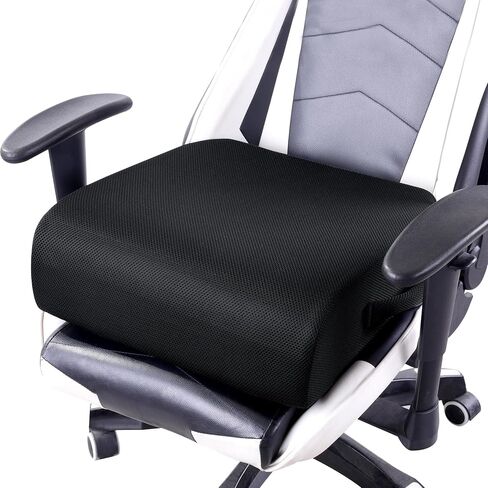 MABOZOO Extra Thick Chair Cushions,Office Chair Booster Seat Cushion to Raise Seat Height for Pain Relief,18 x 16 x 6 inch Non Slip Memory Foam Thick Cushion with Carry Handle（Black） in Saudi Arabia