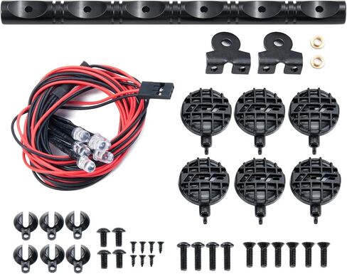 RC-Hub LED Roof Lamp Lights Bar 5 LEDs RC Lights for 1/10 SCX10 RC Crawler Car in Saudi Arabia