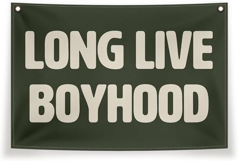 Long Live Boyhood Canvas Banner,Long Live Boyhood Canvas Hanging Banner Decor For Nursery Boy Room,Wall Banner Decor For Classroom kid Room Decor,20×30 Inches in Saudi Arabia
