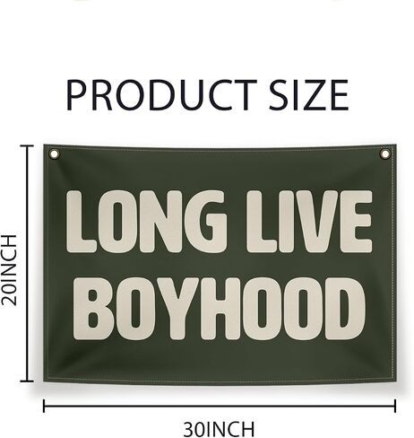 Long Live Boyhood Canvas Banner,Long Live Boyhood Canvas Hanging Banner Decor For Nursery Boy Room,Wall Banner Decor For Classroom kid Room Decor,20×30 Inches in Saudi Arabia