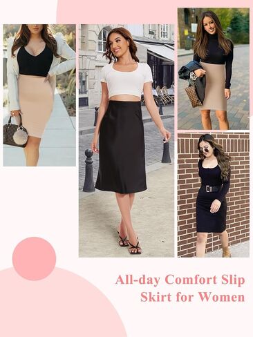 JOYSHAPER Shapewear Slip for Under Dresses Half Slip Tummy Control Dress Seamless Skirt Slip Body Shaper in Saudi Arabia