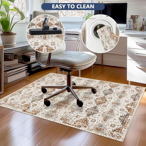 Falflor Office Chair Mat for Hardwood Floor 36"x48", Non Slip Desk Chair Mat for Rolling Chair, Low Pile Computer Gaming Chair Mat Floor Protector Gym Office Deskroom in Saudi Arabia