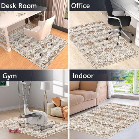 Falflor Office Chair Mat for Hardwood Floor 36"x48", Non Slip Desk Chair Mat for Rolling Chair, Low Pile Computer Gaming Chair Mat Floor Protector Gym Office Deskroom in Saudi Arabia