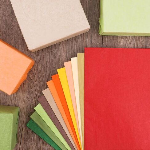 60 Sheets Fall Themed Assorted Color Tissue Paper, 14 x 20 Inch Gift Wrapping Tissue Art Paper for Autumn Thanksgiving Day DIY Crafts Birthday Wedding Party Supplies (Autumn) in Saudi Arabia