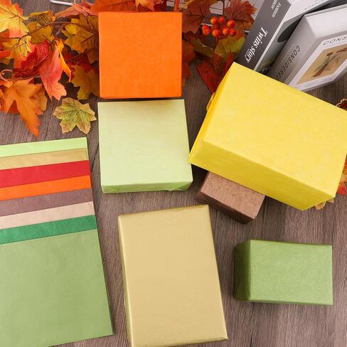 60 Sheets Fall Themed Assorted Color Tissue Paper, 14 x 20 Inch Gift Wrapping Tissue Art Paper for Autumn Thanksgiving Day DIY Crafts Birthday Wedding Party Supplies (Autumn) in Saudi Arabia