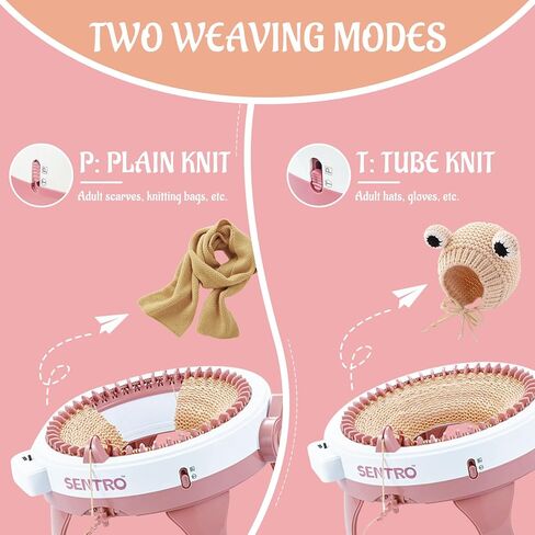 FYGAIN Sentro 48 Needles Knitting Machines with Row Counter, Smart Knitting Round Loom for Adults/Kids, Knitting Board Rotating Double Knit Loom Machine Kits in Kuwait