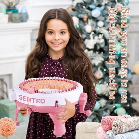 FYGAIN Sentro 48 Needles Knitting Machines with Row Counter, Smart Knitting Round Loom for Adults/Kids, Knitting Board Rotating Double Knit Loom Machine Kits in Kuwait