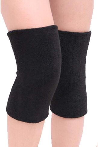 Knee Warmers Thermal Knee Braces Pads Leg Warmers Elastic Knee Compression Sleeve Knee Pads Leg Warmers (Black) in Saudi Arabia