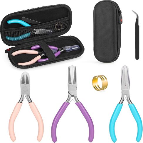 Jewelry tool kit is suitable for DIY jewelry making, jewelry repair, necklace making kit, bracelet making supplies. Contains needle nose pliers, round nose pliers, wire cutters in Saudi Arabia
