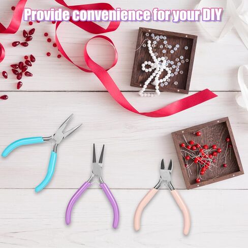 Jewelry tool kit is suitable for DIY jewelry making, jewelry repair, necklace making kit, bracelet making supplies. Contains needle nose pliers, round nose pliers, wire cutters in Saudi Arabia