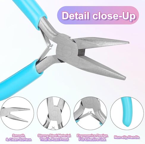 Jewelry tool kit is suitable for DIY jewelry making, jewelry repair, necklace making kit, bracelet making supplies. Contains needle nose pliers, round nose pliers, wire cutters in Saudi Arabia