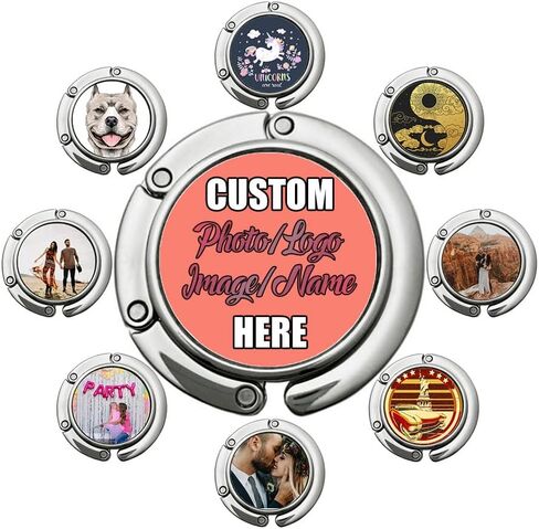 Custom Purse Hook for Table Customized Handbag Hangers with Image/Logo/Name Hanger Holder Foldable Gift for Men Women Boys Girls Him Her, Feathers in Kuwait
