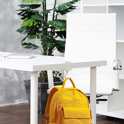 2Pcs Desk Mount Bag Holder Hook, Clamp-On Backpack Hanger, Purse Hooks for Tables, Portable Desk Mount Headphones Holder, Duty Handbag Hanger, Organize Desktop Storage Items (Cat Claw Type, Yellow) in Saudi Arabia