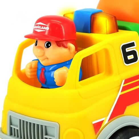 Kiddieland: Light & Sound: Cement Mixer - Motorized Construction Toy Vehicle, Auto Stops, Driver Figure, Engine Rev & Horn, Kids & Toddlers Age 1 yr+ in Kuwait