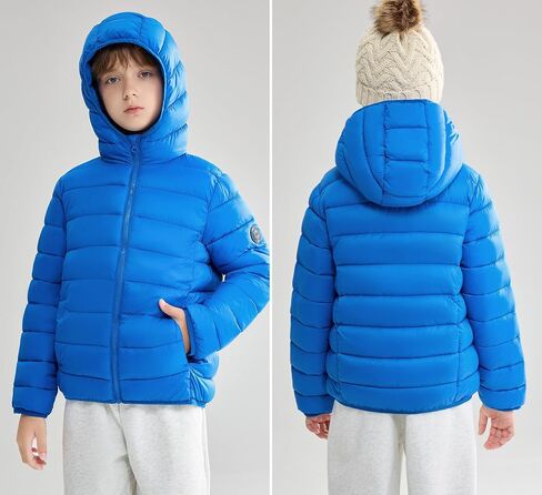 maoo garden Girls Boys Winter Puffer Jacket Big Kids Faux-Down Lightweight Packable Water-Resistant Coat in Saudi Arabia