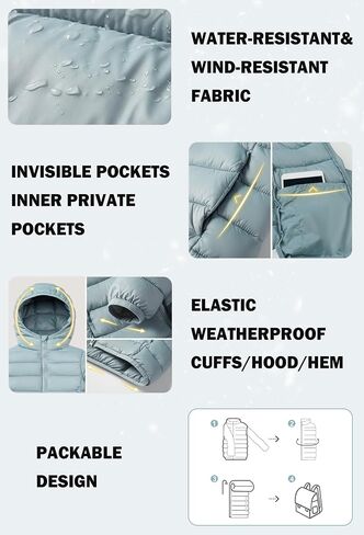 maoo garden Girls Boys Winter Puffer Jacket Big Kids Faux-Down Lightweight Packable Water-Resistant Coat in Saudi Arabia