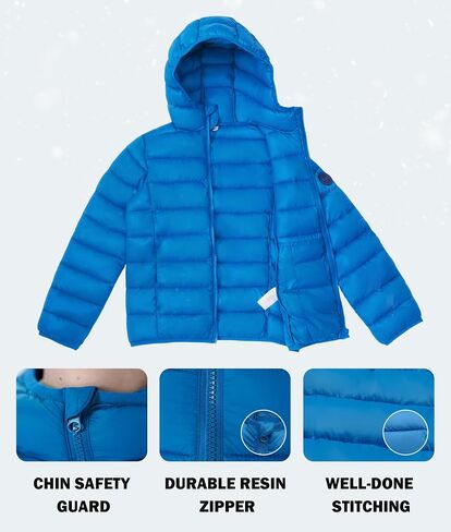 maoo garden Girls Boys Winter Puffer Jacket Big Kids Faux-Down Lightweight Packable Water-Resistant Coat in Saudi Arabia