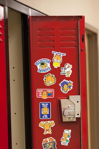 Garfield 50ct Vinyl Large Deluxe Stickers Variety Pack - Laptop, Water Bottle, Scrapbooking, Tablet, Skateboard, Indoor/Outdoor - Set of 50 in Saudi Arabia