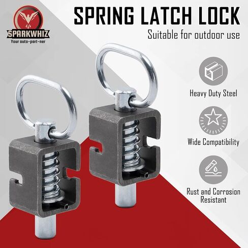Spring Latch Lock, Weld-On Spring Latch Assembly, Trailer Gate Latch, Pack of 4 (Universal) in Saudi Arabia