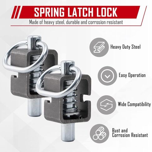 Spring Latch Lock, Weld-On Spring Latch Assembly, Trailer Gate Latch, Pack of 4 (Universal) in Saudi Arabia