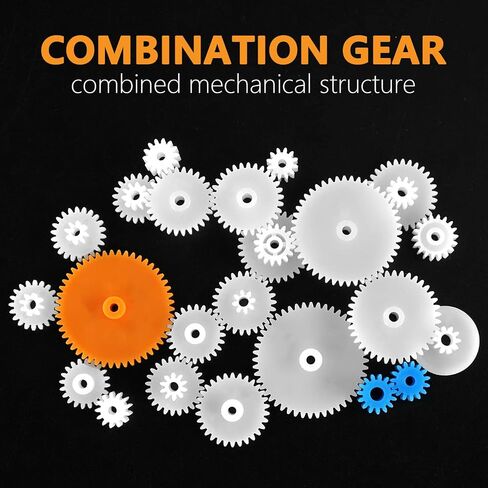 EKIND 26Pcs Plastic Spindle Worm Gear Set Assorted Plastic Shaft for Aircraft Car Model DIY Kit 2MM/2.3MM/3MM/3.17MM/4MM in Saudi Arabia