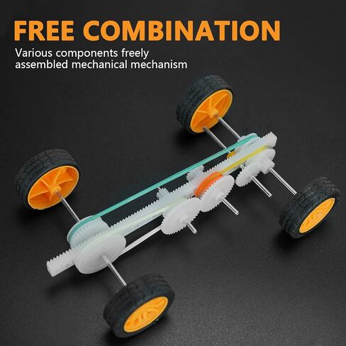 EKIND 26Pcs Plastic Spindle Worm Gear Set Assorted Plastic Shaft for Aircraft Car Model DIY Kit 2MM/2.3MM/3MM/3.17MM/4MM in Saudi Arabia