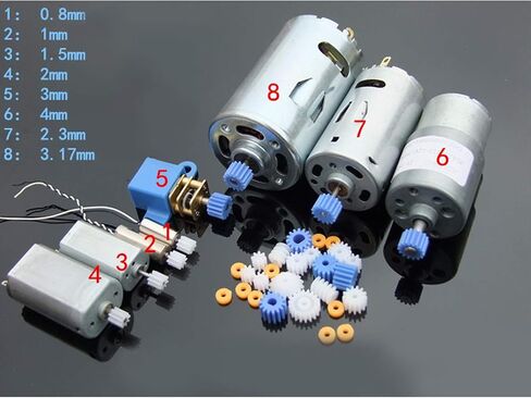 EKIND 26Pcs Plastic Spindle Worm Gear Set Assorted Plastic Shaft for Aircraft Car Model DIY Kit 2MM/2.3MM/3MM/3.17MM/4MM in Saudi Arabia
