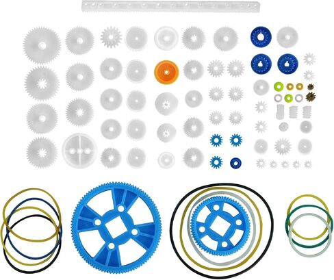 EKIND 26Pcs Plastic Spindle Worm Gear Set Assorted Plastic Shaft for Aircraft Car Model DIY Kit 2MM/2.3MM/3MM/3.17MM/4MM in Saudi Arabia